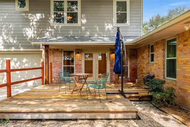 2704 Sunset Ave, Dallas, TX 75211 - deck with french doors and a garage