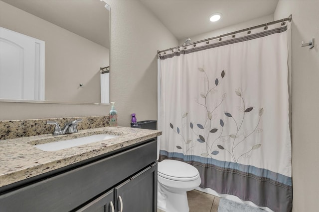 917 N Fork Ranch Rd, Waco, TX 76705 - bathroom with vanity and tile patterned flooring