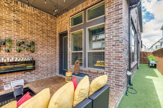735 Red Fork Dr, Lewisville, TX 75056 - view of patio / terrace with an outdoor hangout area