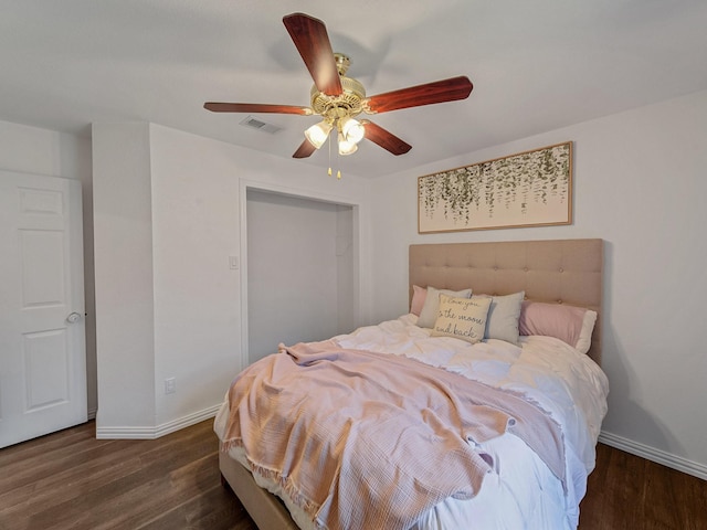 3717 Fairhaven Dr, Fort Worth, TX 76123 - bedroom with wood finished floors and ceiling fan