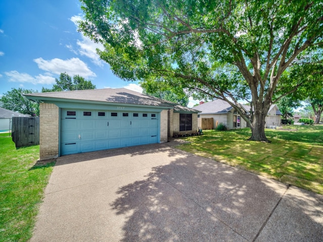 3717 Fairhaven Dr, Fort Worth, TX 76123 - single story home featuring driveway, a front yard, brick siding, and a garage