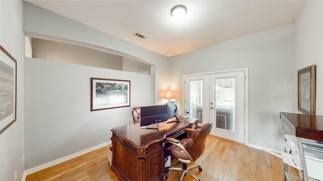 3009 Wood Trl, Flower Mound, TX 75022 - office space with light wood finished floors and french doors