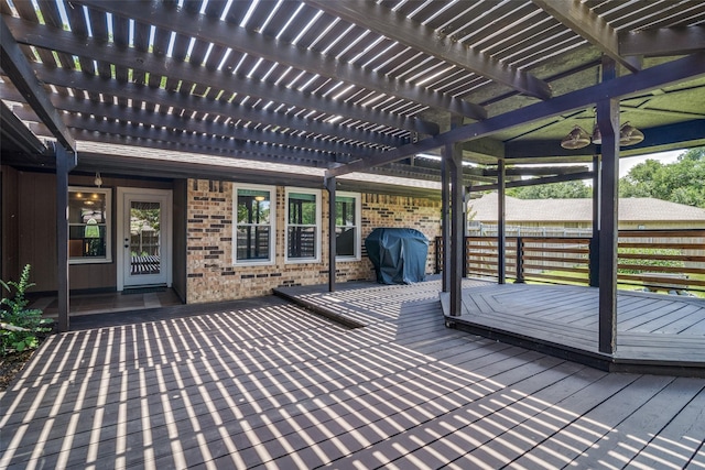 913 Lake Meadows Dr, Rockwall, TX 75087 - deck featuring a grill and a pergola