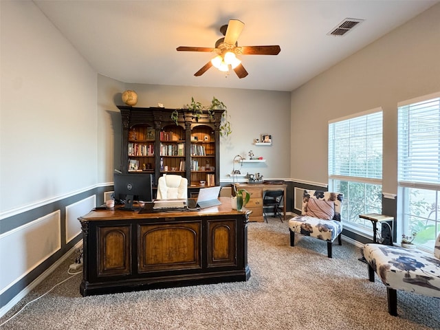 14001 Zippo Way, Fort Worth, TX 76052 - office featuring light colored carpet and a ceiling fan