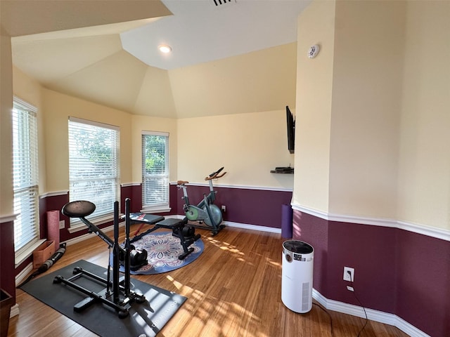 14001 Zippo Way, Fort Worth, TX 76052 - workout area with wood finished floors and lofted ceiling
