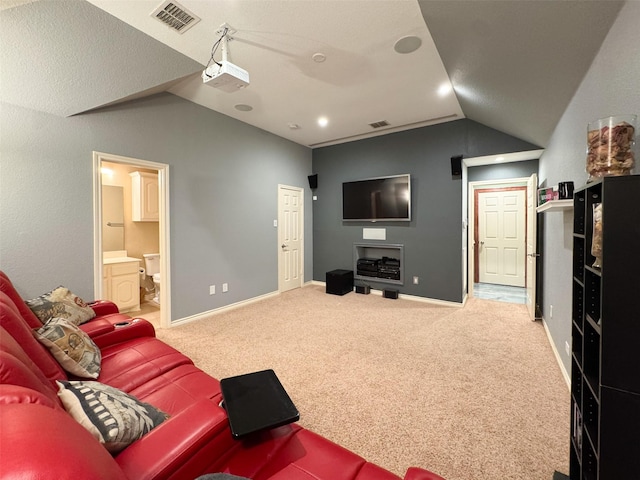 14001 Zippo Way, Fort Worth, TX 76052 - carpeted living room with lofted ceiling and baseboards