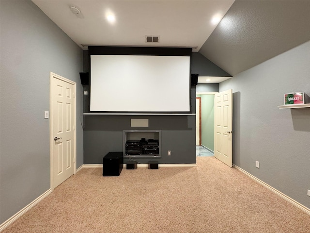 14001 Zippo Way, Fort Worth, TX 76052 - home theater featuring carpet and lofted ceiling