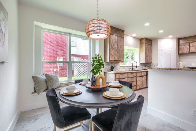 3609 Whitehaven Dr, Plano, TX 75093 - dining room featuring baseboards and recessed lighting