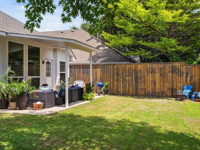 5117 Forest Lawn Dr, Mckinney, TX 75071 - view of yard with an outdoor living space