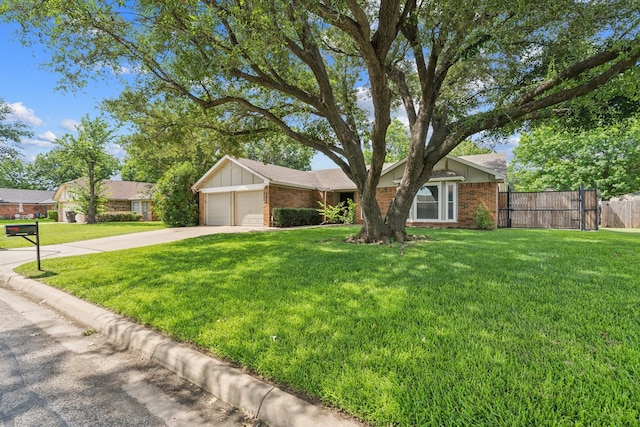 3905 Chestnut St, Fort Worth, TX 76137 - view of front of property with brick siding, concrete driveway, board and batten siding, and a garage
