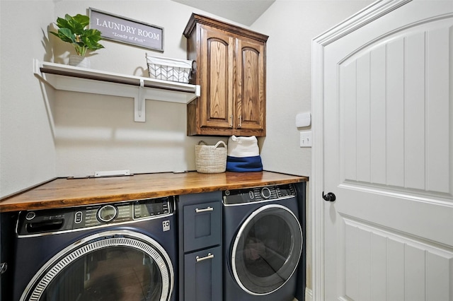 10704 Parnell Dr, Mckinney, TX 75072 - laundry room featuring washing machine and clothes dryer and cabinet space