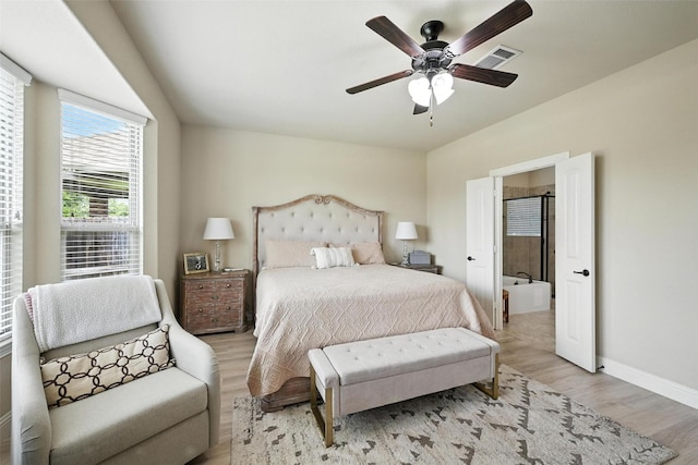 10704 Parnell Dr, Mckinney, TX 75072 - bedroom featuring light wood-style floors and a ceiling fan