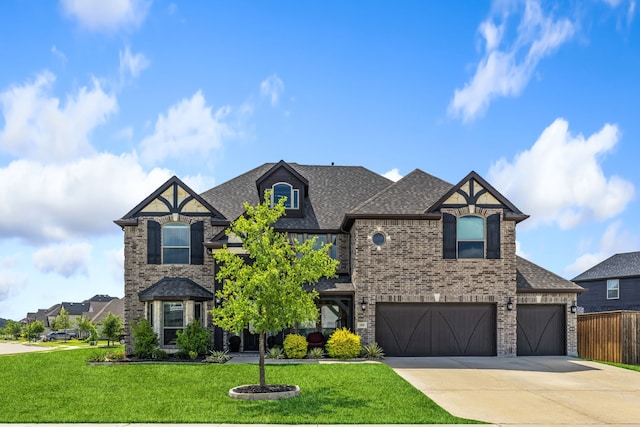 180 Highbridge Ln, Prosper, TX 75078 - view of front of house featuring brick siding, concrete driveway, a shingled roof, and a garage
