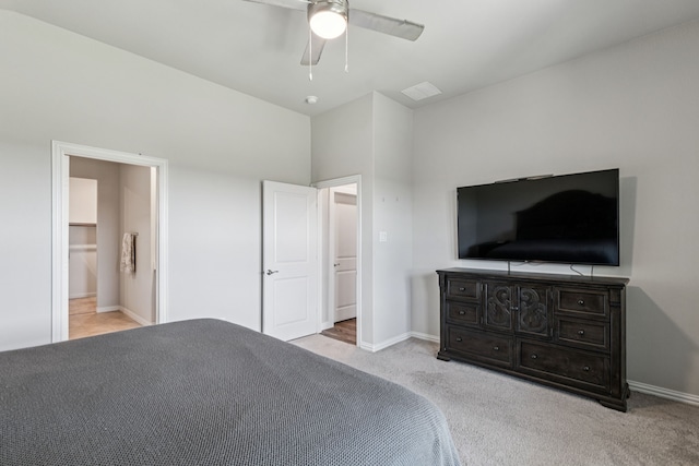 1560 Glacier Rdg, Royse City, TX 75189 - bedroom featuring carpet flooring, a ceiling fan, and ensuite bath