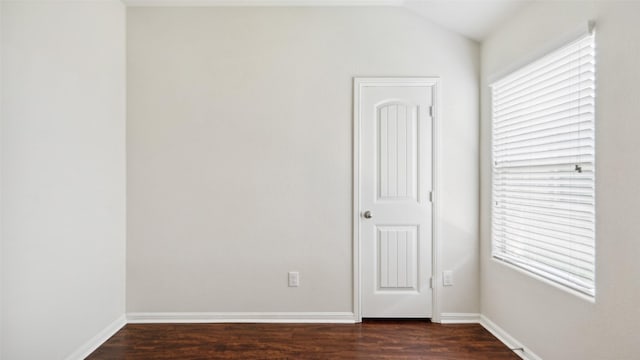 6348 Porthole Ln, Fort Worth, TX 76179 - empty room featuring dark wood finished floors and vaulted ceiling