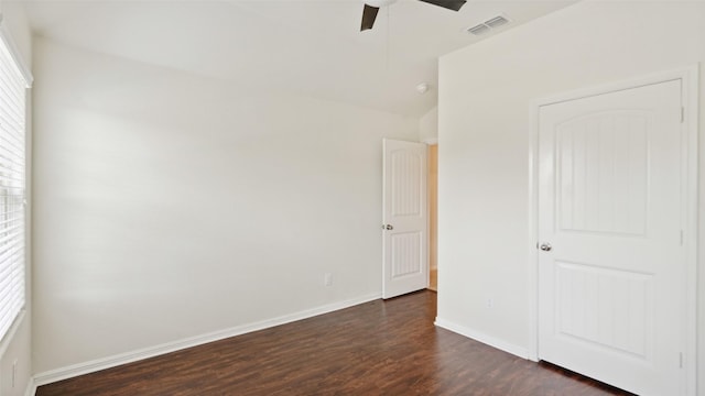 6348 Porthole Ln, Fort Worth, TX 76179 - unfurnished bedroom featuring dark wood finished floors and ceiling fan