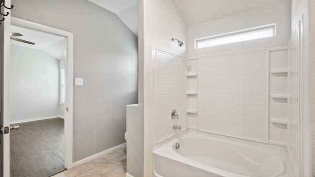 6348 Porthole Ln, Fort Worth, TX 76179 - full bathroom featuring lofted ceiling and shower / washtub combination