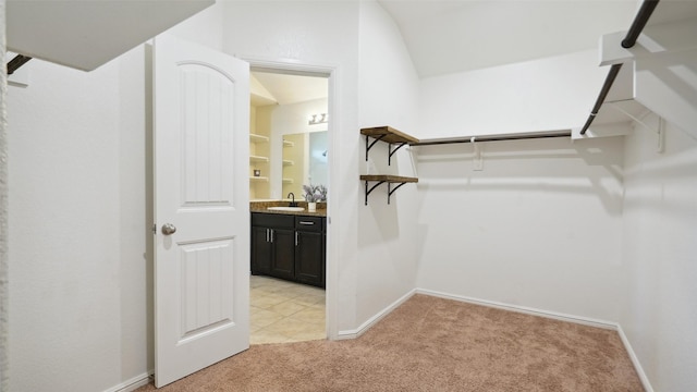 6348 Porthole Ln, Fort Worth, TX 76179 - spacious closet with a sink and light carpet