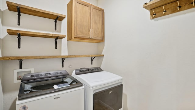 6348 Porthole Ln, Fort Worth, TX 76179 - washroom featuring cabinet space and washing machine and dryer