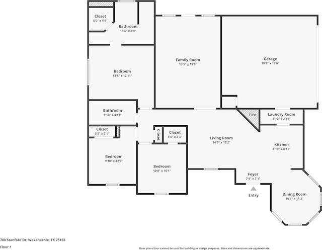700 Stanford Dr, Waxahachie, TX 75165 - view of property floor plan