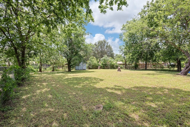 721 SW Hillside Dr, Burleson, TX 76028 - view of yard with a storage unit