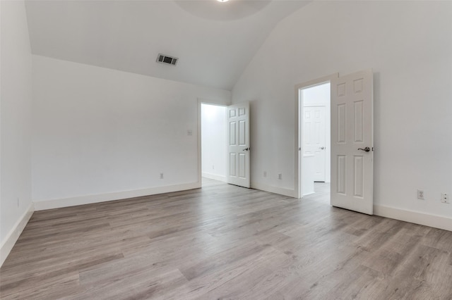 4030 Walnut Ln, Midlothian, TX 76065 - unfurnished room with high vaulted ceiling and light wood finished floors
