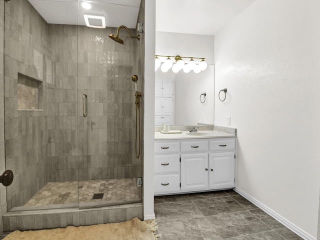 3921 Bryce Ave, Fort Worth, TX 76107 - full bathroom featuring a shower stall and vanity