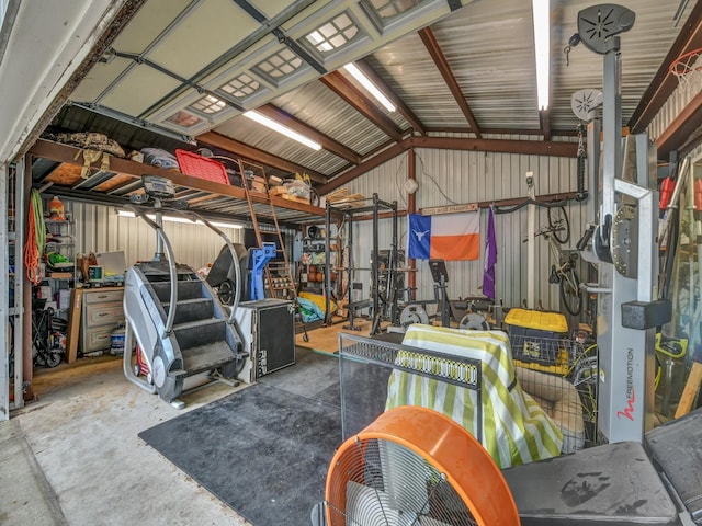 3921 Bryce Ave, Fort Worth, TX 76107 - garage featuring metal wall