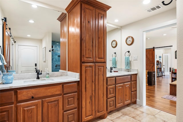 750 Emerald Sound Blvd, Oak Point, TX 75068 - full bath featuring vanity, recessed lighting, and tile patterned flooring