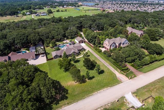 750 Emerald Sound Blvd, Oak Point, TX 75068 - aerial overview of property's location with nearby suburban area