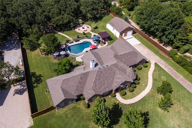 750 Emerald Sound Blvd, Oak Point, TX 75068 - aerial view of a pool area