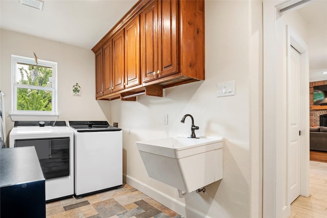 750 Emerald Sound Blvd, Oak Point, TX 75068 - washroom featuring cabinet space and washing machine and dryer