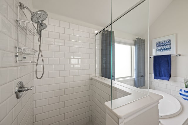 1105 Denton Creek Dr, Justin, TX 76247 - bathroom featuring a tile shower