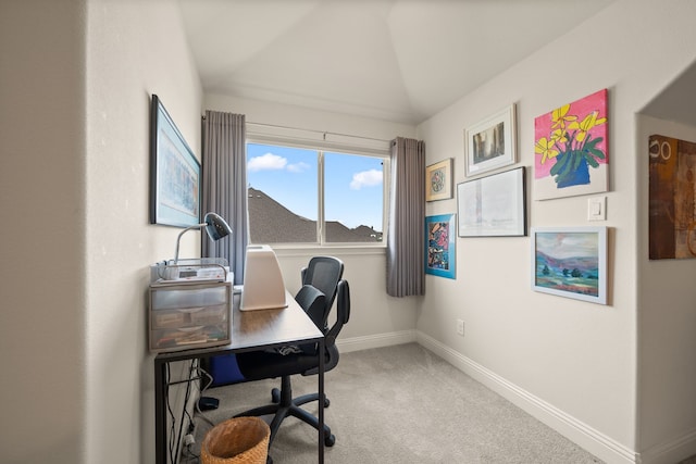 1105 Denton Creek Dr, Justin, TX 76247 - office featuring carpet floors and lofted ceiling