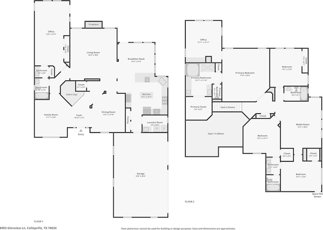 6903 Glenview Ln, Colleyville, TX 76034 - view of property floor plan