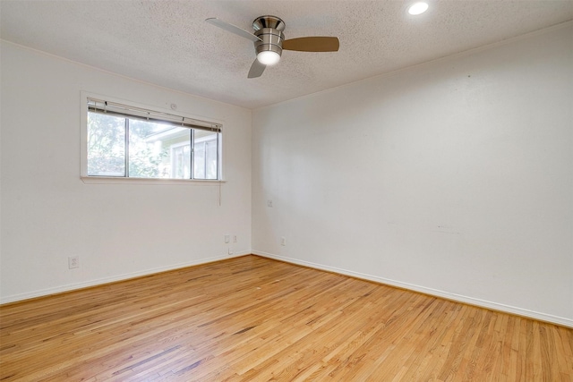 108 Smallwood Dr, Westworth Village, TX 76114 - unfurnished room featuring wood finished floors, a textured ceiling, ceiling fan, and recessed lighting