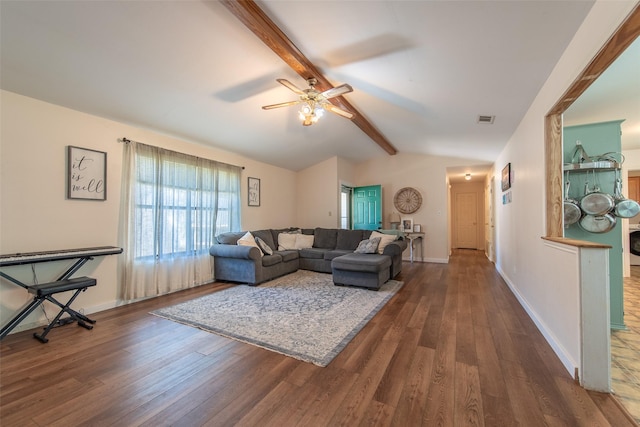 103 Irvin Ln, Mount Vernon, TX 75457 - living room featuring wood finished floors and ceiling fan