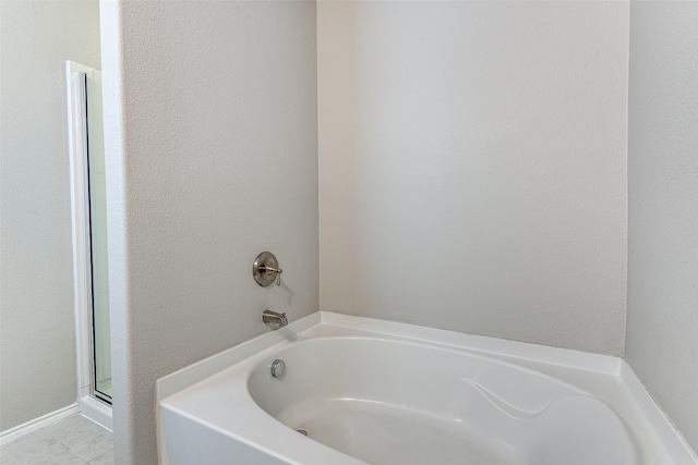 3109 Layla Creek Dr, Little Elm, TX 75068 - full bath featuring a bath, tile patterned floors, and a shower