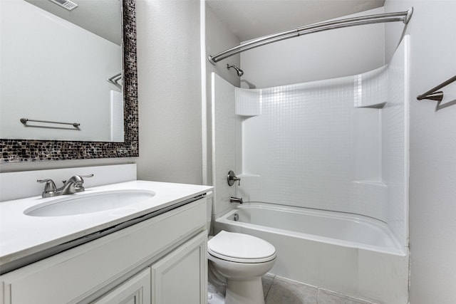 3109 Layla Creek Dr, Little Elm, TX 75068 - full bathroom with vanity, bathtub / shower combination, and tile patterned floors