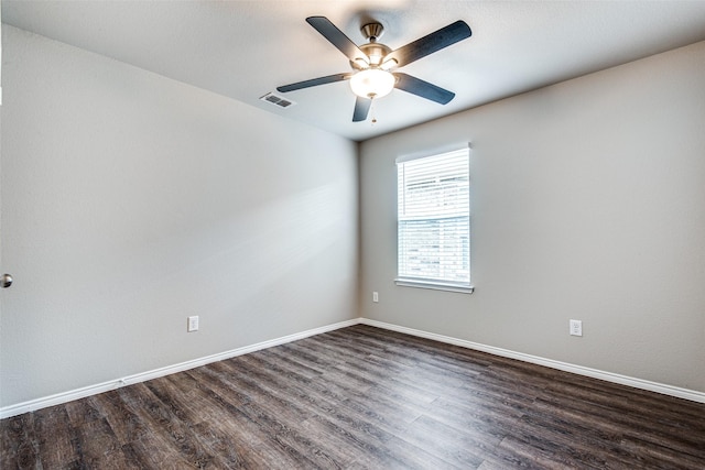 3109 Layla Creek Dr, Little Elm, TX 75068 - spare room with dark wood-style floors and a ceiling fan