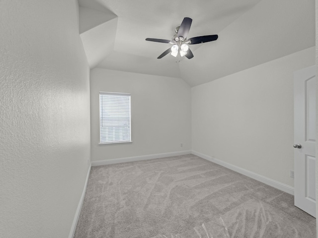 12815 Lourdes Ln, Frisco, TX 75035 - additional living space with carpet flooring, a ceiling fan, and lofted ceiling