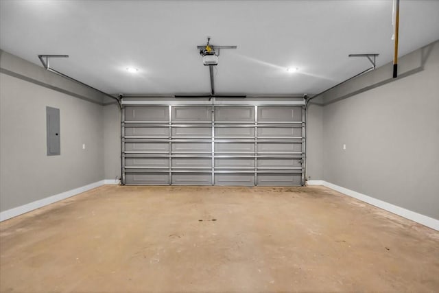 1002 E Main, Whitehouse, TX 75791 - garage featuring a garage door opener, electric panel, and recessed lighting