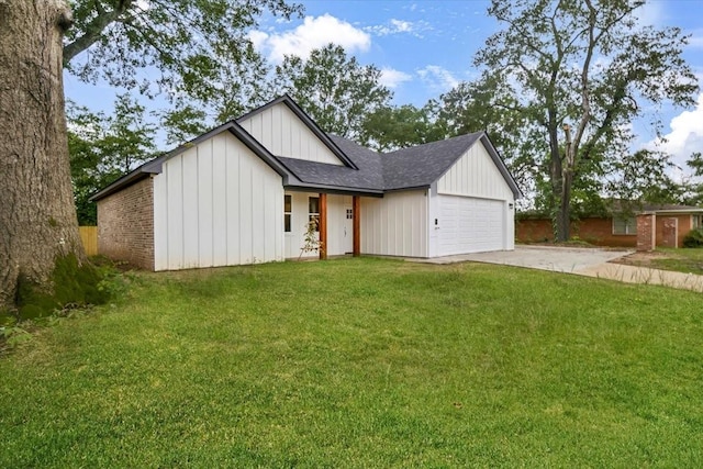 1002 E Main, Whitehouse, TX 75791 - modern farmhouse style home featuring board and batten siding, driveway, a front lawn, and roof with shingles