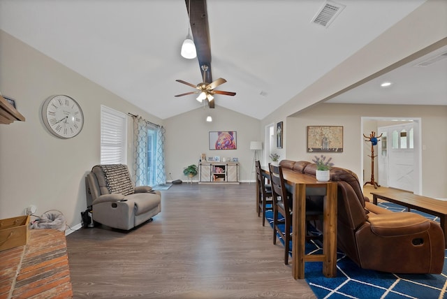 7329 Yolanda Dr, Fort Worth, TX 76112 - living room with a ceiling fan, wood finished floors, and plenty of natural light