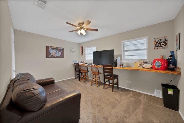 7329 Yolanda Dr, Fort Worth, TX 76112 - living area with ceiling fan and carpet