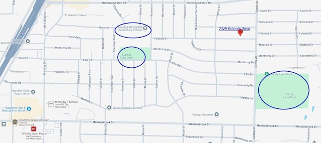 7329 Yolanda Dr, Fort Worth, TX 76112 - map / location
