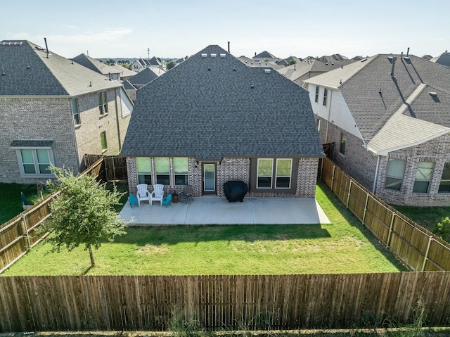 14613 Martin Creek Cv, Fort Worth, TX 76262 - back of house with brick siding, a residential view, and a fenced backyard