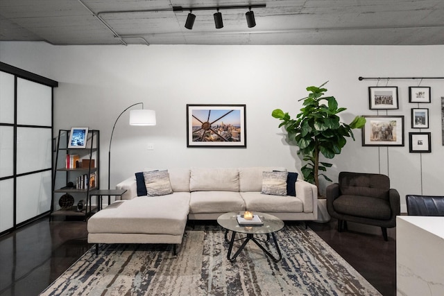 1122 Jackson St Unit 418, Dallas, TX 75202 - living area featuring finished concrete flooring
