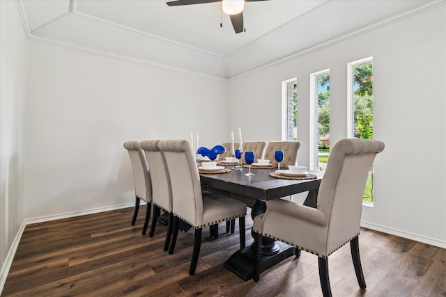 813 Lakeshore Dr, Mesquite, TX 75149 - dining space with wood finished floors and ceiling fan