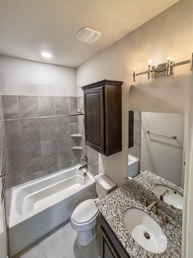 9714 Minister Ln, Frisco, TX 75035 - full bathroom with vanity and washtub / shower combination